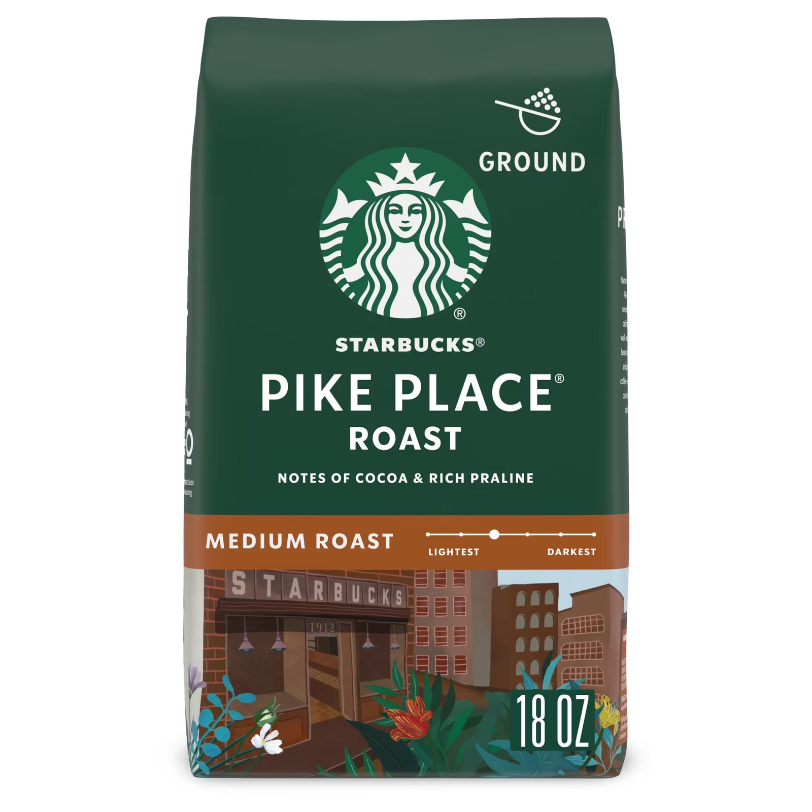 Starbucks Pike Place Roast ground coffee, 18oz